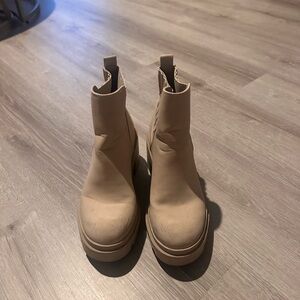 Beige Ankle Boots